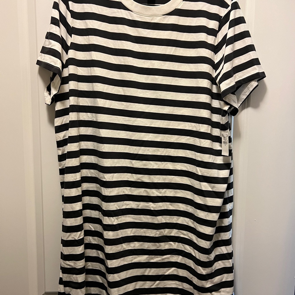 NWT Grey and White Striped T-Shirt